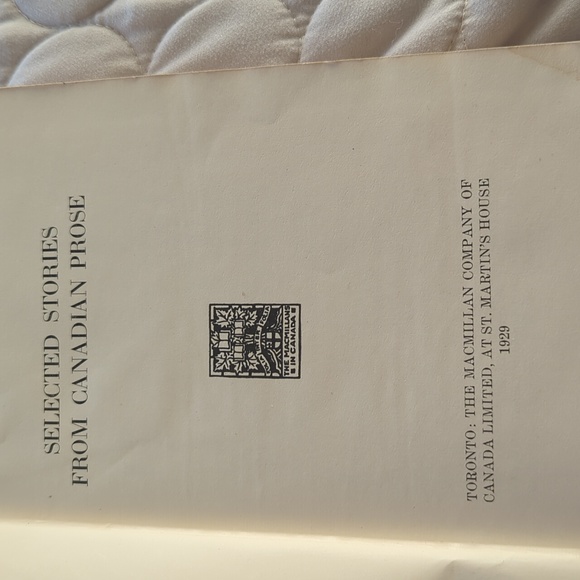2/$12 Book 1929 Selected Stories from Canadian Prose - Picture 3 of 6